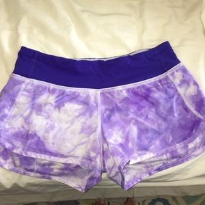 Lulu lemon purple tie dye speedie short